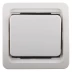 Выключатель СВЕТОЗАР &quot;ГАММА&quot; одноклавишный, без подсветки, цвет белый, 10А/~250В SV-54130-W купить в Муравленко