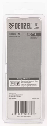 Бита T15x100 мм, 5 шт. Denzel 7711329 купить в Муравленко