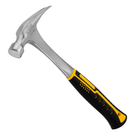 Молоток-гвоздодер 350 г Denzel, цельнометаллический, двухкомпонентная рукоятка 10422 купить в Муравленко