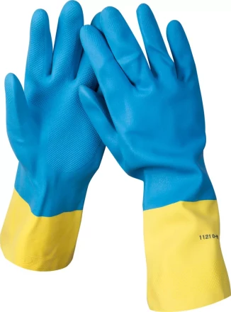 Перчатки STAYER латексные с неопреновым покрытием, экстрастойкие, с х/б напылением, размер S 11210-S купить в Муравленко
