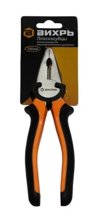 Плоскогубцы 180мм никелированные двухкомпонентные рукоятки Вихрь купить в Муравленко