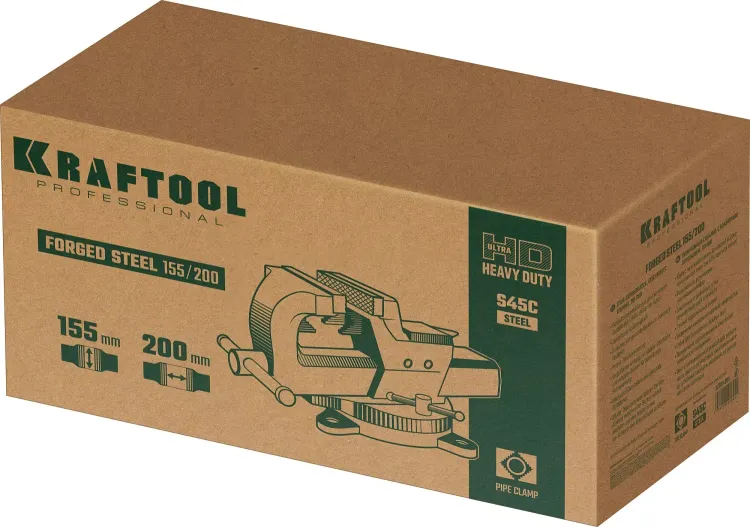 Тиски KRAFTOOL FORGE кованные стальные 32700-200 купить в Муравленко