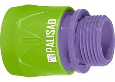 Соединитель быстросъемный наружная резьба 3/4&quot; с аквастопом PALISAD LUXE 66233 купить в Муравленко