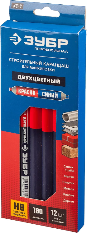 Карандаш разметочный двухцветный серия ПРОФЕССИОНАЛ купить в Муравленко