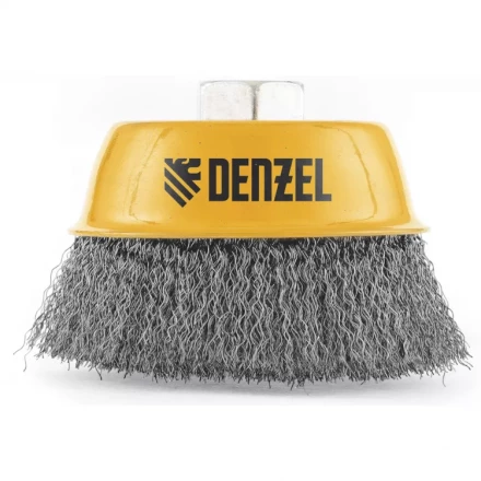 Щетка для УШМ 75 мм Чашка витая нержавеющая проволока 0.3 мм М14 Denzel 746043 купить в Муравленко