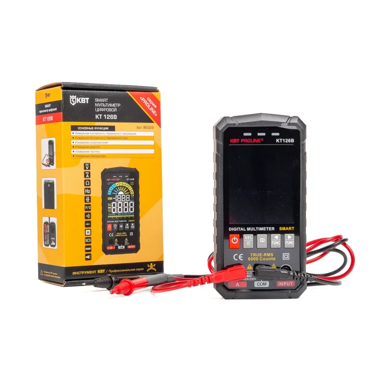 Мультиметр цифровой КВТ SMART KT 126В с True RMS (86329) купить в Муравленко