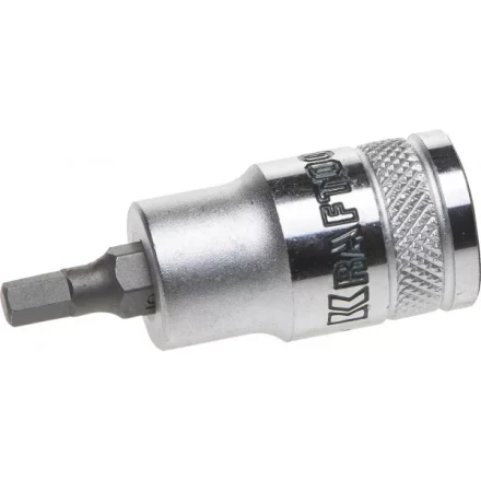 Торцовая бита-головка KRAFTOOL &quot;INDUSTRIE QUALITAT&quot;, материал S2, HEX, сатинированная, 1/2&quot;, H5 27908-05_z01 купить в Муравленко