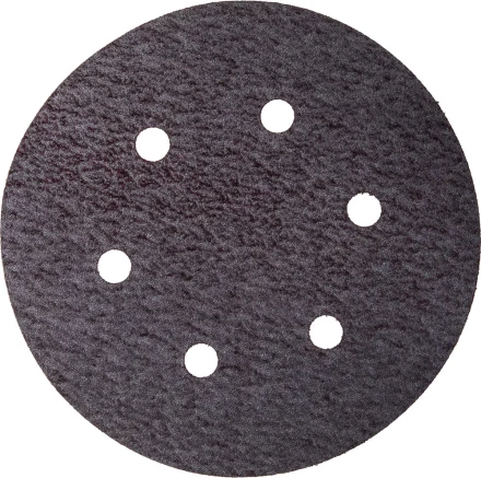 Круг шлифовальный URAGAN &quot;Универсальный водостойкий с покрытием стеарата цинка&quot; на липучке, 6 отв., P180, 150мм, 50шт 907-44113-180-50 купить в Муравленко