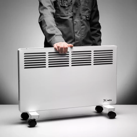 Конвектор электрический КМ-1500.2, 230 В, 1500 Вт, X-образный нагреватель, колеса, термостат // MTX 98125 купить в Муравленко