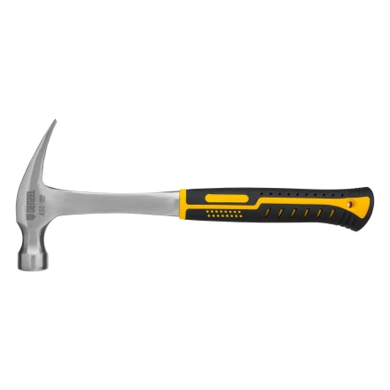 Молоток-гвоздодер 450 г Denzel, цельнометаллический, двухкомпонентная рукоятка, 10423 купить в Муравленко