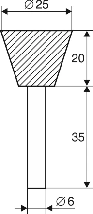Шарошка абразивная Трапеция 25х20х6 мм Энкор 21664 купить в Муравленко