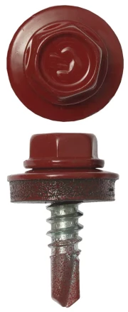 Саморезы ЗУБР &quot;ПРОФЕССИОНАЛ&quot; окраш., RAL 3003 рубин.-красн., для крепл. кров. матер. к металл. констр. , 5.5x19мм, 2500шт 4-300310-55-019-3003 купить в Муравленко