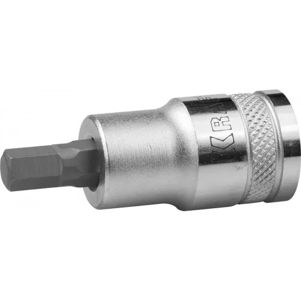 Торцовая бита-головка KRAFTOOL "INDUSTRIE QUALITAT", материал S2, HEX, сатинированная, 1/2", H7 27908-07_z01 купить в Муравленко