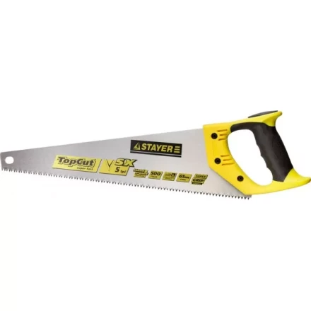 Ножовки по дереву (пила) STAYER TopCut 500 мм, 5 TPI, прямой крупный зуб 5 TPI: быстрый рез поперек волокон, для крупных и средних заготовок 1506-50_z01 купить в Муравленко