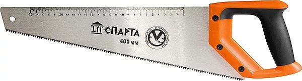 Ножовка по дереву 400 мм 7-8 TPI зуб-2D каленый зуб линейка двухкомпонентная рукоятка SPARTA 235015 купить в Муравленко