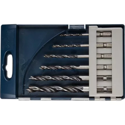 ЗУБР &quot;ЭКСПЕРТ&quot;. Набор сверл по дереву, М-образная заточка, шестигранный хвостовик 1/4&quot;, 6шт, 3-4-5-6-8-10 мм 29423-H6 купить в Муравленко