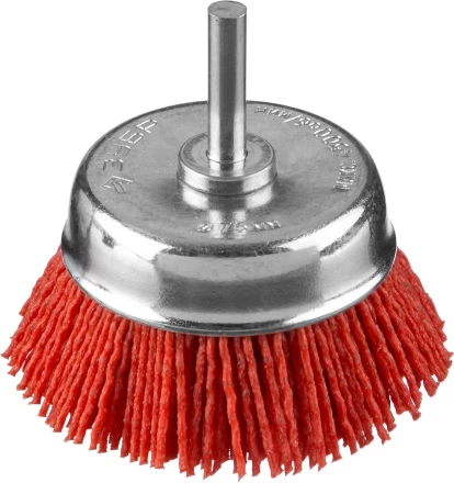 ЗУБР &quot;ПРОФЕССИОНАЛ&quot;. Щетка чашечная для дрели, нейлоновая проволока с абразивным покрытием, 75мм 35165-075_z02 купить в Муравленко