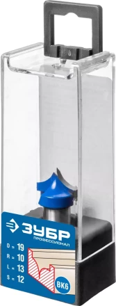 ЗУБР 19 x 13 мм, радиус 10 мм, фреза пазовая фасонная №4, Профессионал (28743-19-13) купить в Муравленко