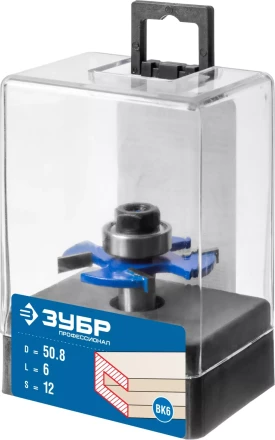 ЗУБР 50.8 x 6 мм, хвостовик 12 мм, фреза горизонтально-пазовая, Профессионал (28757-50.8-6-12) купить в Муравленко