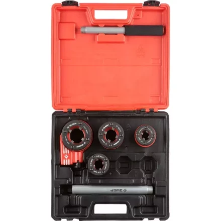 Набор ЗУБР &quot;ЭКСПЕРТ&quot; №4 резьбонарезной трубный в пластмассовом боксе, 1/2&quot; - 1 1/4&quot;, 5 предметов 28270-H4 купить в Муравленко