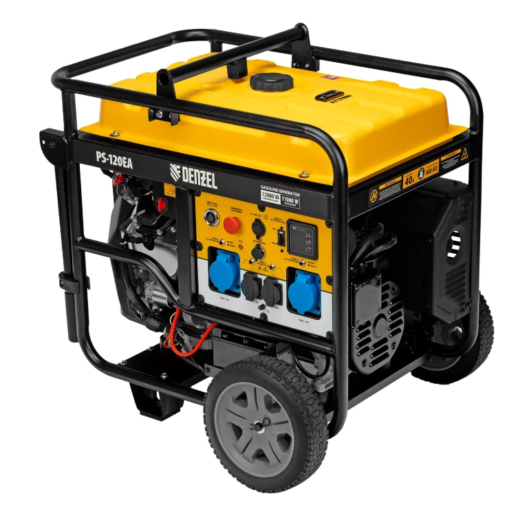 Генератор бензиновый Denzel PS-120EA, 12 кВт,230 В, 40л, разъём ATS,эл.старт купить в Муравленко
