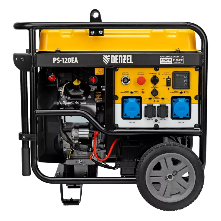 Генератор бензиновый Denzel PS-120EA, 12 кВт,230 В, 40л, разъём ATS,эл.старт купить в Муравленко