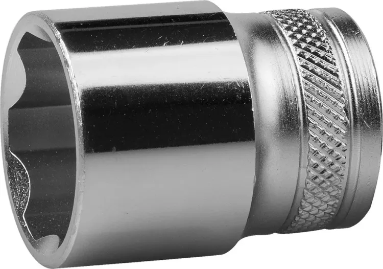 Торцовая головка KRAFTOOL "INDUSTRIE QUALITAT", Cr-V, FLANK, хромосатинированная, 1/2", 23 мм 27805-23_z01 купить в Муравленко