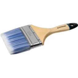 Кисть плоская STAYER "EURO", "AQUA" для воднодисперсионных и акриловых ЛКМ, искусств щетина, деревян ручка, 4"/100мм 01062-100