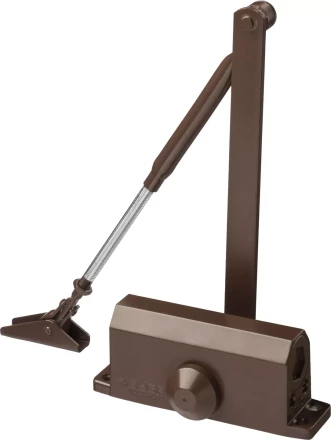 Доводчик дверной ЗУБР &quot;ПРОФЕССИОНАЛ&quot;, для дверей массой до 80 кг, цвет коричневый 37912-80 купить в Муравленко