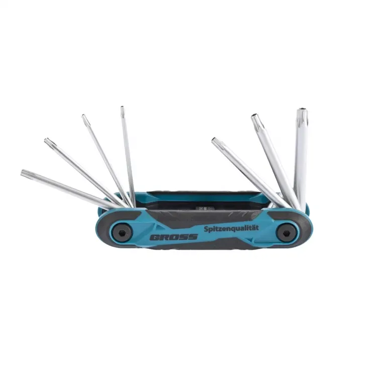 Набор ключей имбусовых Tamper-Torx TT10-TT40 CrV складные 7 шт Gross 16413 купить в Муравленко