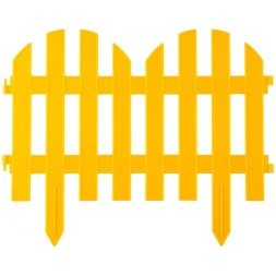 Забор декоративный GRINDA &quot;ПАЛИСАДНИК&quot;, 28x300см, желтый 422205-Y