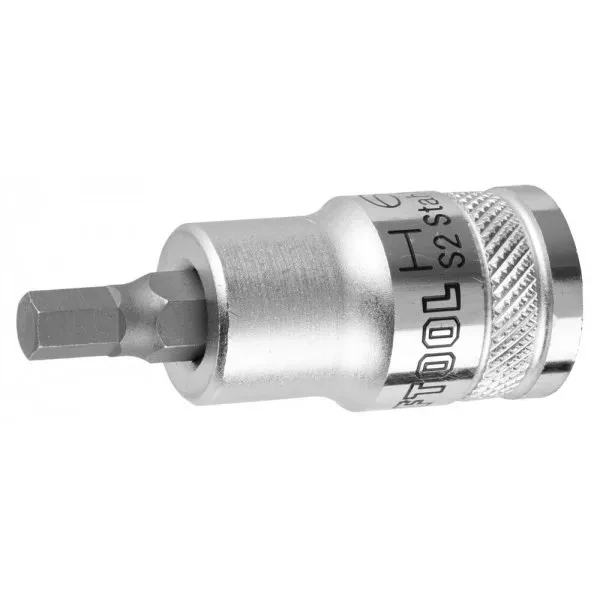 Торцовая бита-головка KRAFTOOL "INDUSTRIE QUALITAT", материал S2, HEX, сатинированная, 1/2", H6 27908-06_z01 купить в Муравленко