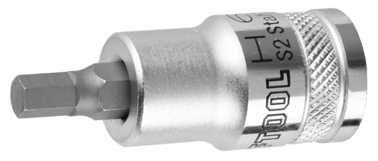 Торцовая бита-головка KRAFTOOL "INDUSTRIE QUALITAT", материал S2, HEX, сатинированная, 1/2", H6 27908-06_z01 купить в Муравленко