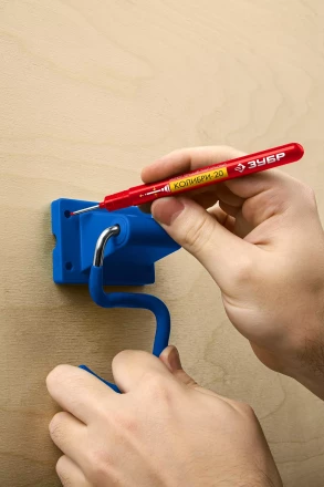 ЗУБР Колибри-20 красный, наконечник L 20 мм,  2 мм, перманентный маркер для отверстийл (06328-3) купить в Муравленко