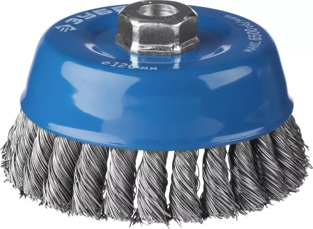 ЗУБР &quot;ПРОФЕССИОНАЛ&quot;. Щетка чашечная для УШМ, плетеные пучки стальной проволоки 0,5мм, 120ммхМ14 35275-120_z02 купить в Муравленко