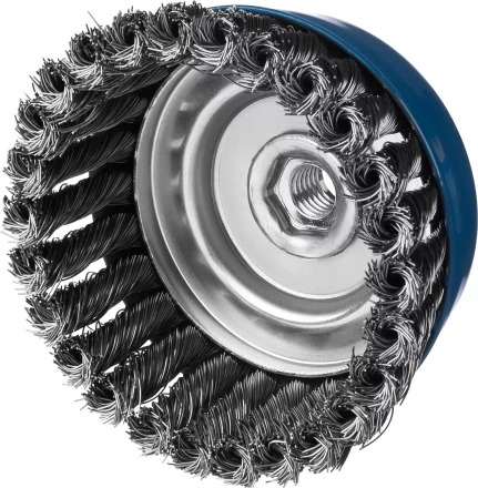 ЗУБР &quot;ПРОФЕССИОНАЛ&quot;. Щетка чашечная для УШМ, плетеные пучки стальной проволоки 0,5мм, 120ммхМ14 35275-120_z02 купить в Муравленко