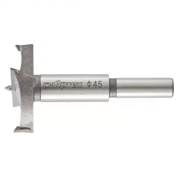 Сверло Форстнера по дереву 45 мм цилиндрический хвостовик СИБРТЕХ 704845 купить в Муравленко