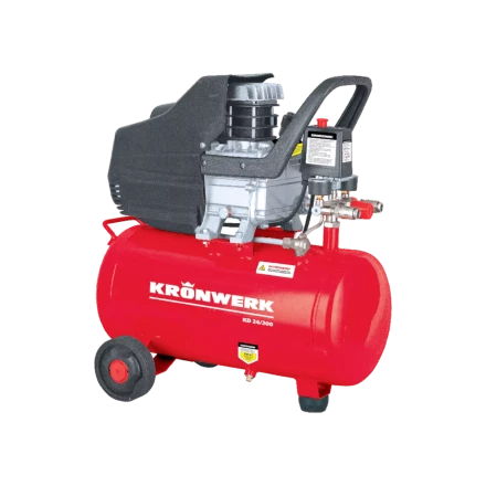 Компрессор воздушный Kronwerk KD 24/200, 1,5 кВт, 198 л/мин, 24 л, 58041 купить в Муравленко