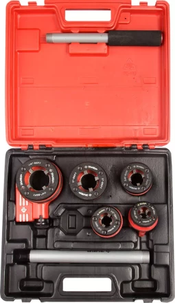 Набор ЗУБР &quot;ЭКСПЕРТ&quot; №5 резьбонарезной трубный в пластмассовом боксе, 3/8&quot; - 1 1/4&quot;, 6 предметов 28270-H5 купить в Муравленко