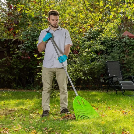 Грабли веерные пластиковые Palisad, 495 х 1680 мм, 23 плоских зуба, алюминиевый черенок, Россия, 61805 купить в Муравленко
