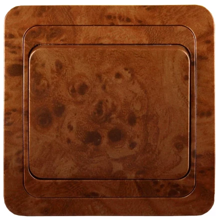 Выключатель СВЕТОЗАР &quot;ГАММА&quot; одноклавишный, цвет орех, 10A/~250B SV-54130-N купить в Муравленко