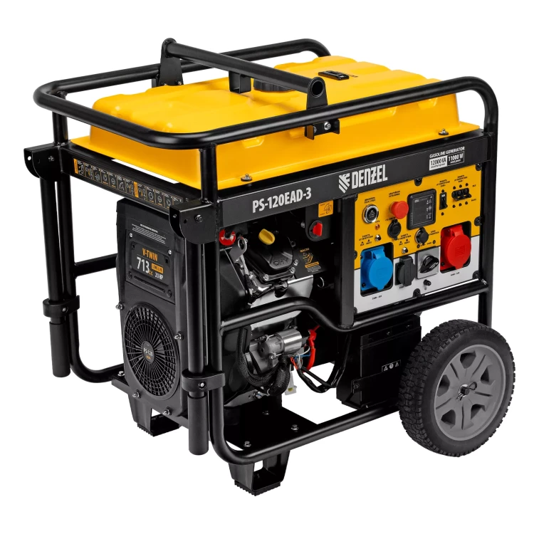 Генератор бензиновый Denzel PS-120EAD-3, 12 кВт,230/400 В, 40л, разъём ATS,перекл.режима,эл.старт купить в Муравленко