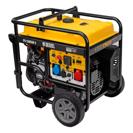 Генератор бензиновый Denzel PS-120EAD-3, 12 кВт,230/400 В, 40л, разъём ATS,перекл.режима,эл.старт купить в Муравленко