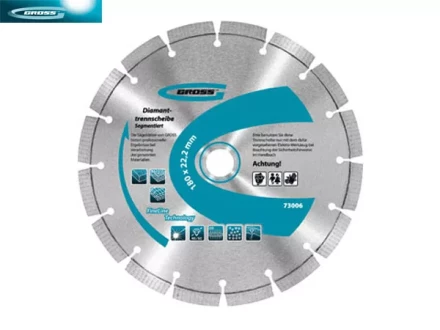 Диск алмазный 115 х 22,2 мм сегментный упорядоченный алмаз сухое резание GROSS 73011 купить в Муравленко