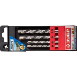 Набор ЗУБР Сверла по бетону ударные, 5-6-8-10 мм, пластиковый бокс, 4 шт 29140-H4