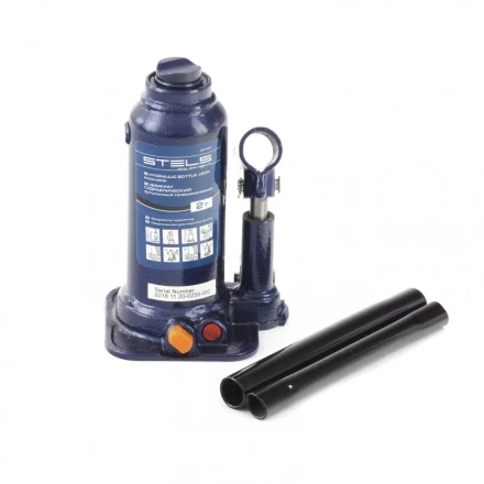 Домкрат гидравлический бутылочный телескопический 2 т подъем 170-380 мм Stels 51144 купить в Муравленко