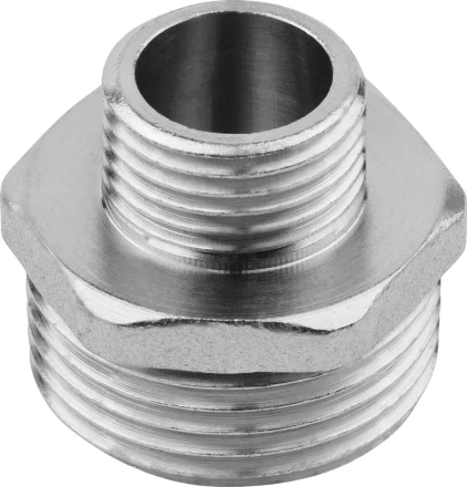 Бочонок ЗУБР &quot;ЭКСПЕРТ&quot; переходной, никелированная латунь, 1/2&quot;-1&quot; 51241-1/2-1 купить в Муравленко