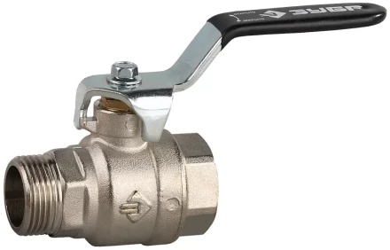 Кран шаровой ЗУБР полнопроходной &quot;мама-папа&quot;, ручка, хромиров латунь, 3/4&quot; 4-51321-C-3/4 купить в Муравленко
