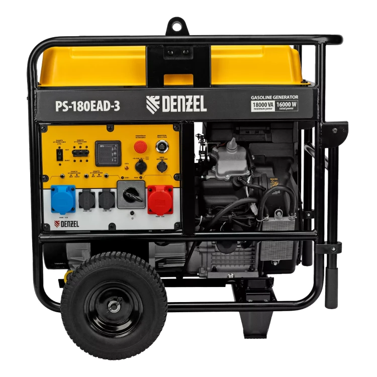 Генератор бензиновый Denzel PS-180EAD-3, 18 кВт,230/400 В, 65л, разъём ATS,перекл.режима,эл.старт купить в Муравленко
