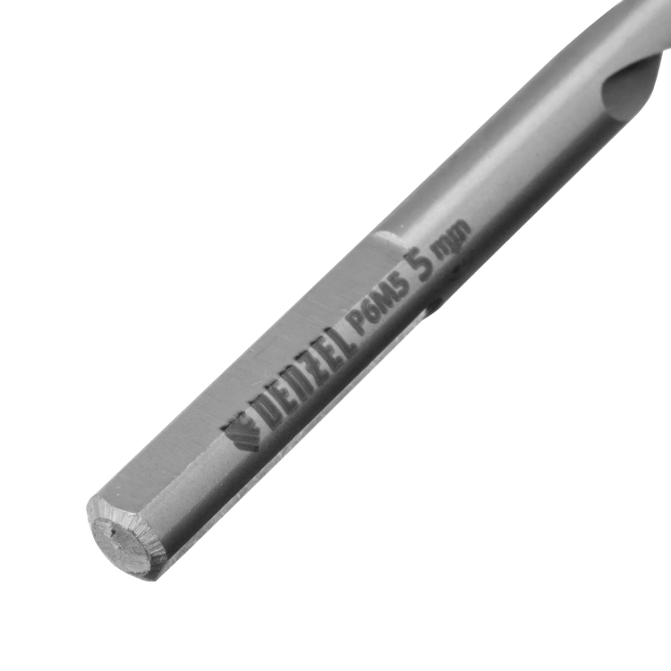 Сверло спиральное по металлу Denzel 5 x 86 мм, Р6М5, Golden Tip, 718233 купить в Муравленко